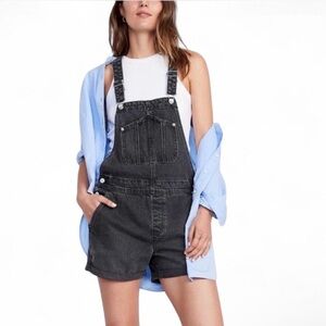 Old Navy Charcoal Denim Overalls